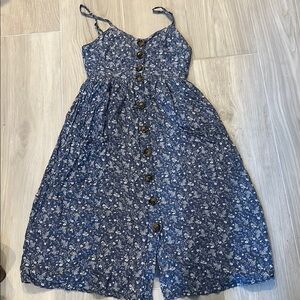 Floral Button-Down Midi Dress